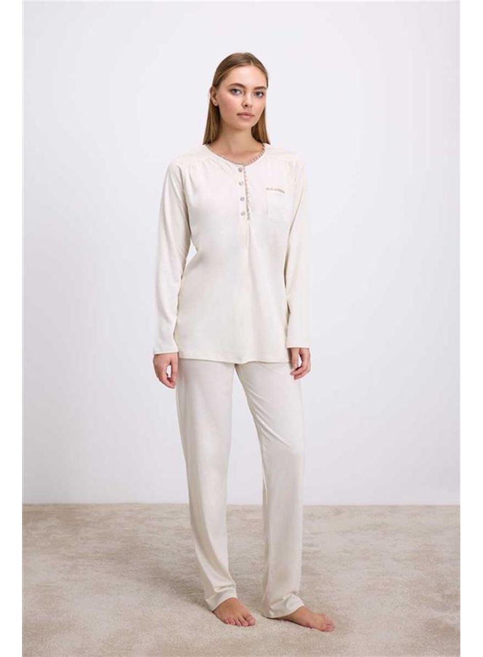 Uzun Kollu T-Shirt ve Pantolon Pijama Takım