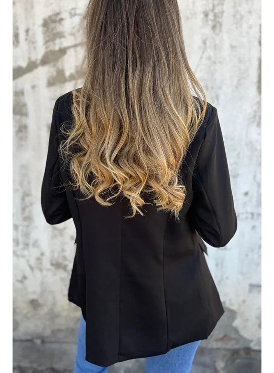 Kadın Uzun Kollu Yakalı önü Açık Leopar Desen Detaylı Astarlı Atlas Ceket