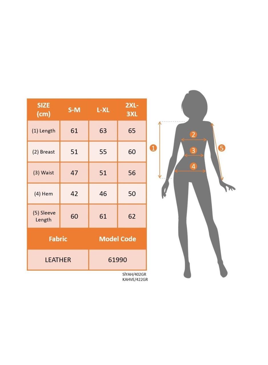 Kadın Uzun Kollu Ribanalı önden Fermuarlı Deri Ceket