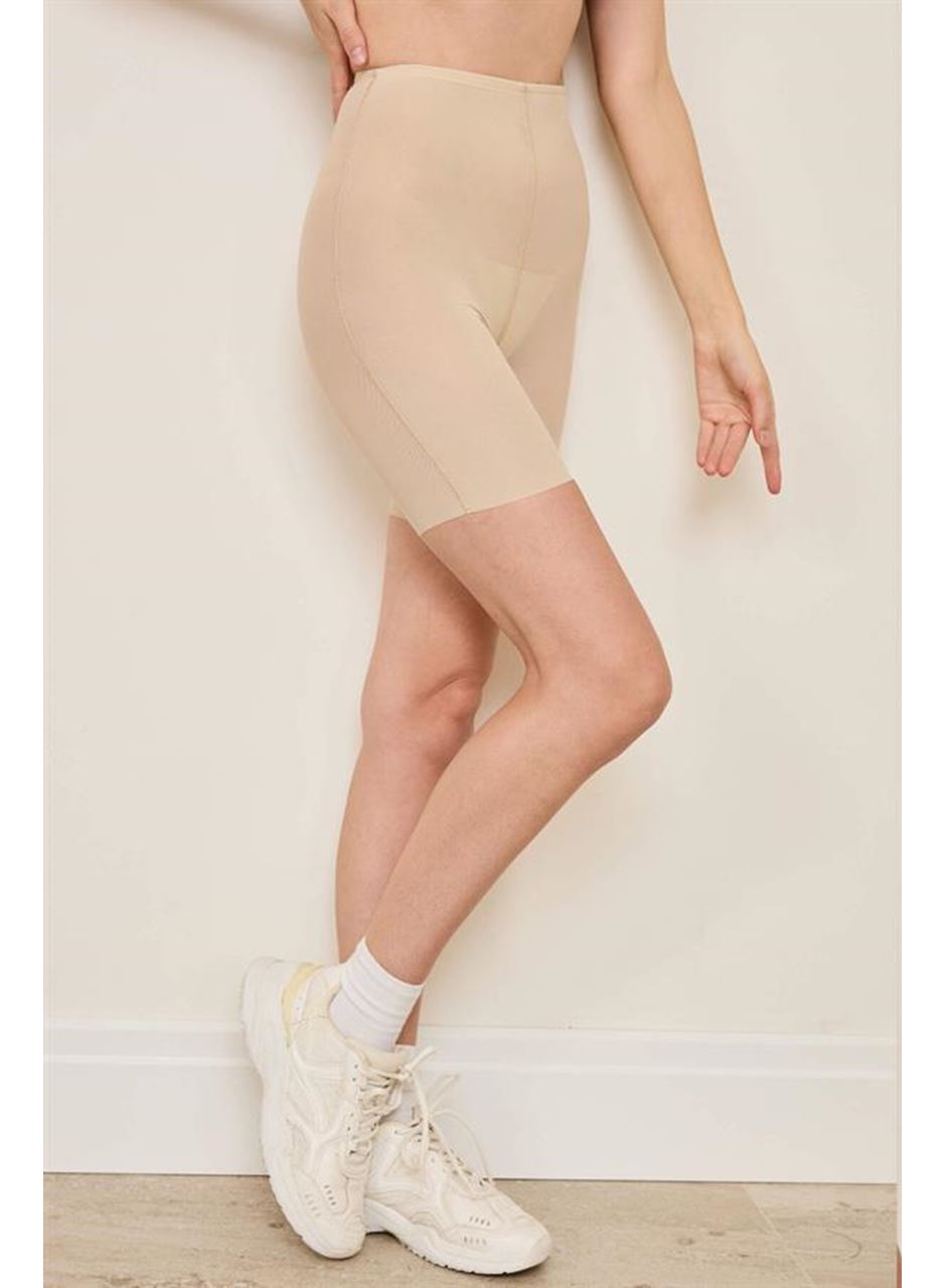 Yüksek Bel Paçalı Şort Korse