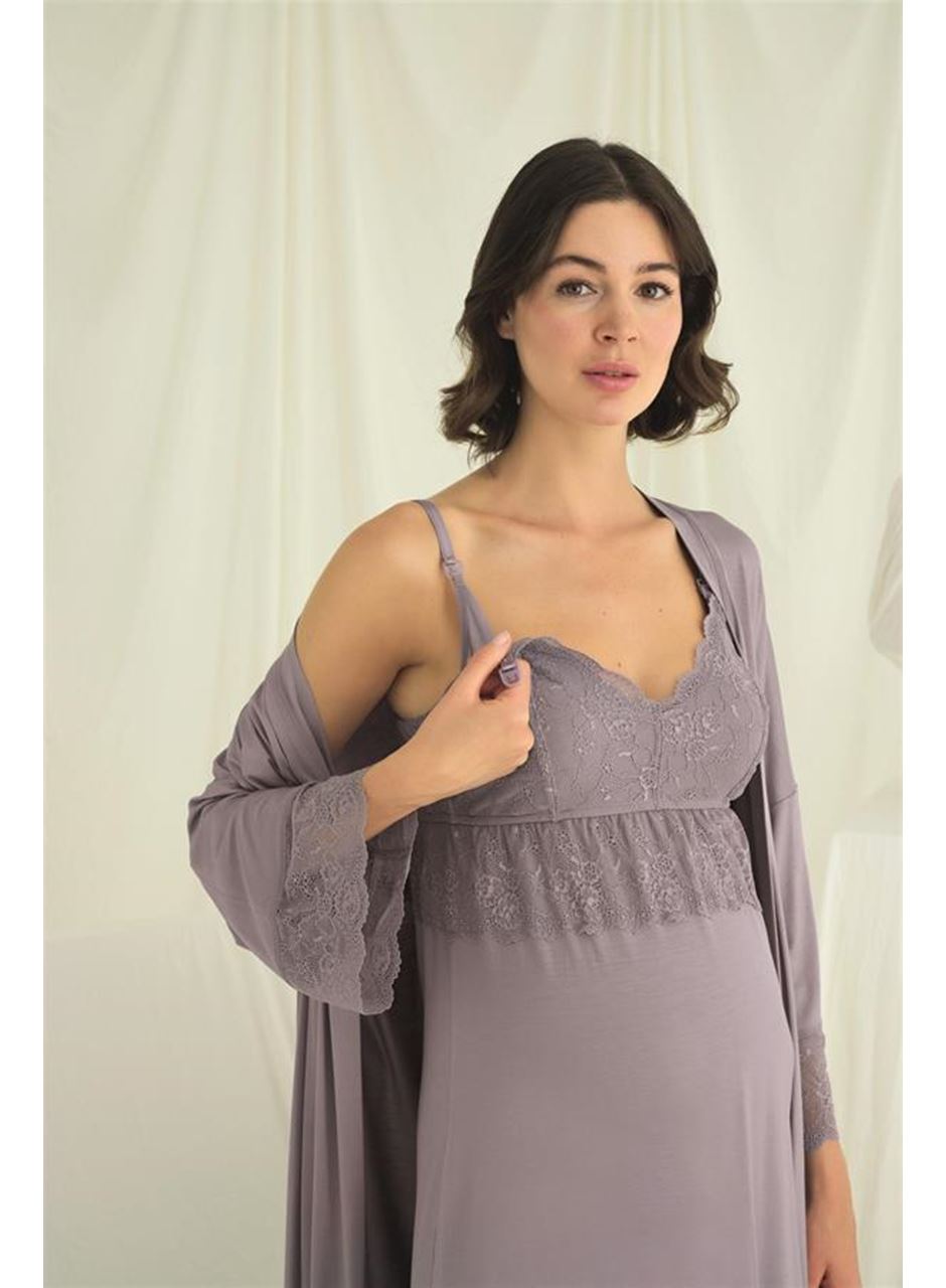 Dantelli Hamile Lohusa Sabahlık Takımı