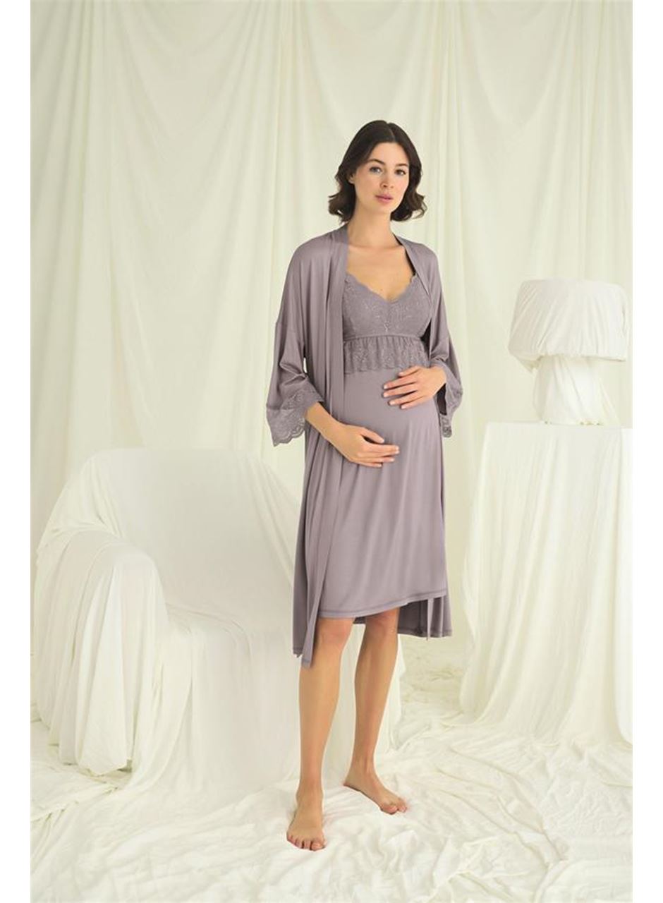 Dantelli Hamile Lohusa Sabahlık Takımı