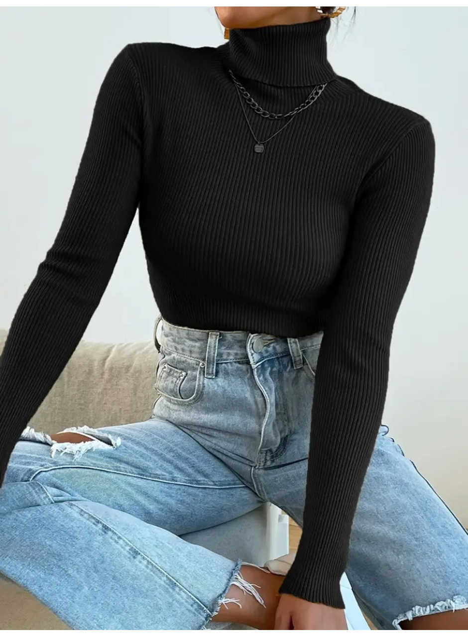 Kadın Uzun Kollu Balıkçı Yaka Kaşkorse Bluz