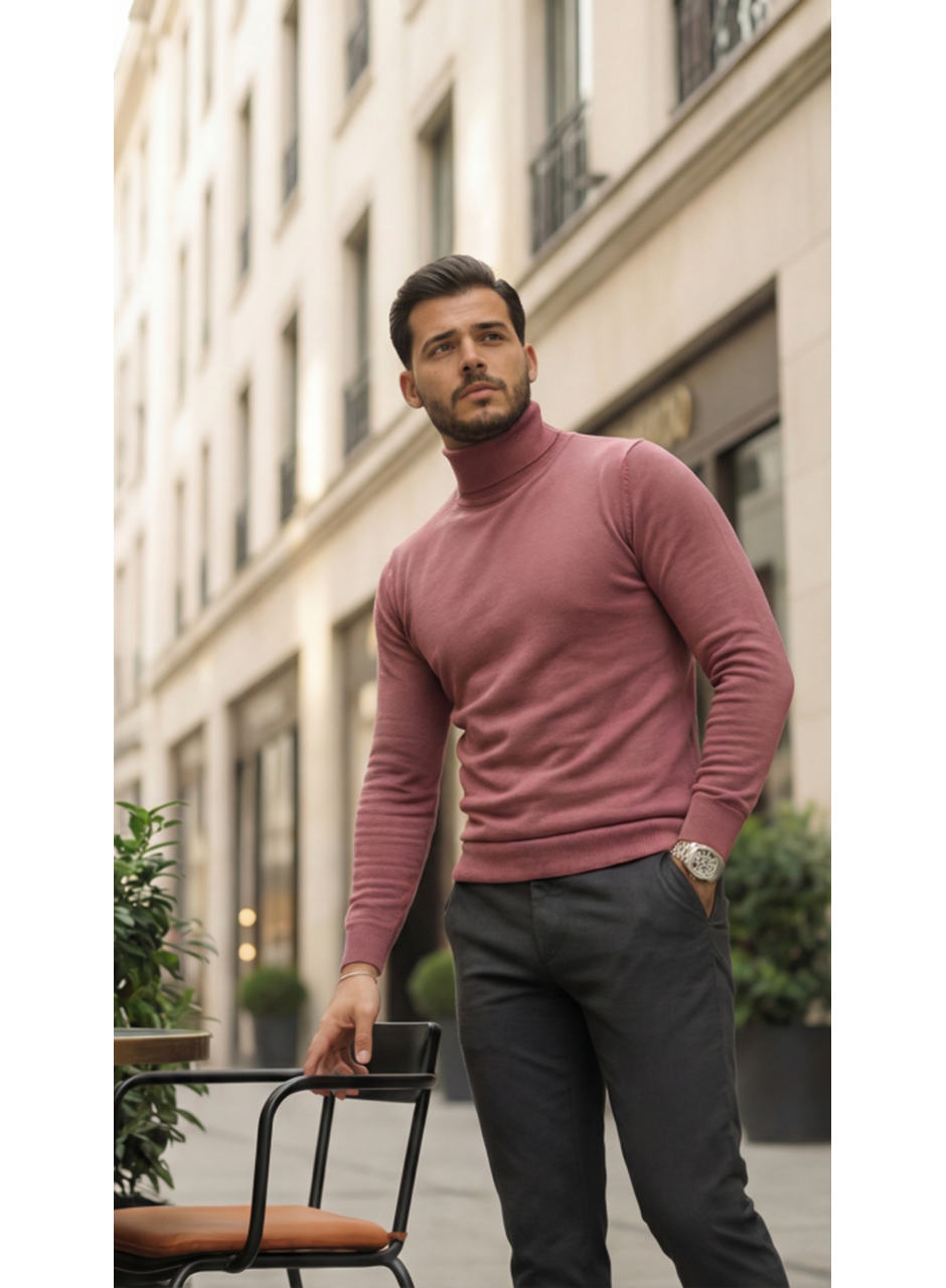 Erkek Boğazlı Yaka Uzun Kollu Triko