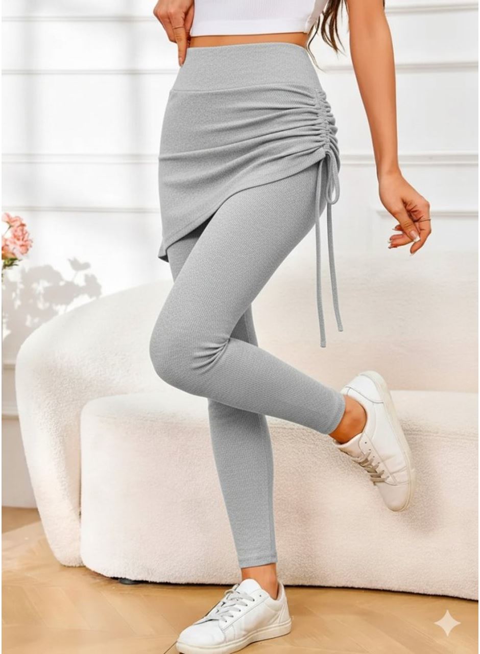 Kadın Yüksek Bel Yandan Büzgülü Alttan Uzun Kaşkorse Tayt Etek