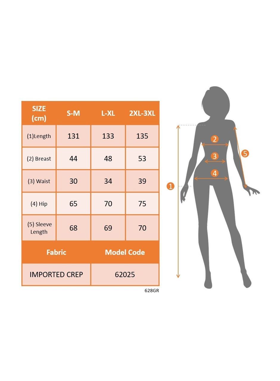 Kadın Uzun Kollu Kruvaze Yaka Beli Kemerli Yırtmaçlı Uzun Ithal Krep Elbise