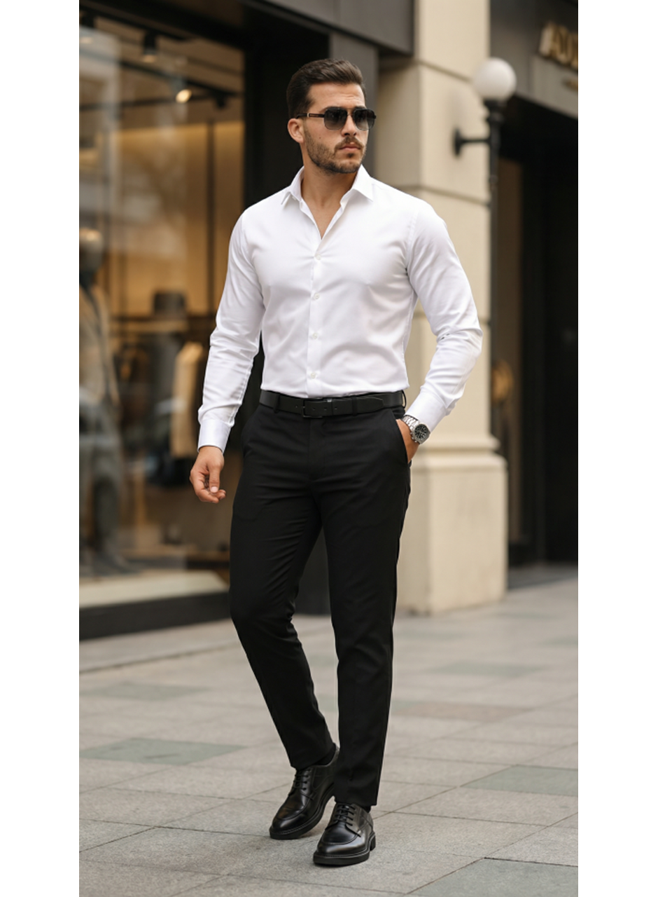 Erkek Saten Klasik Gömlek