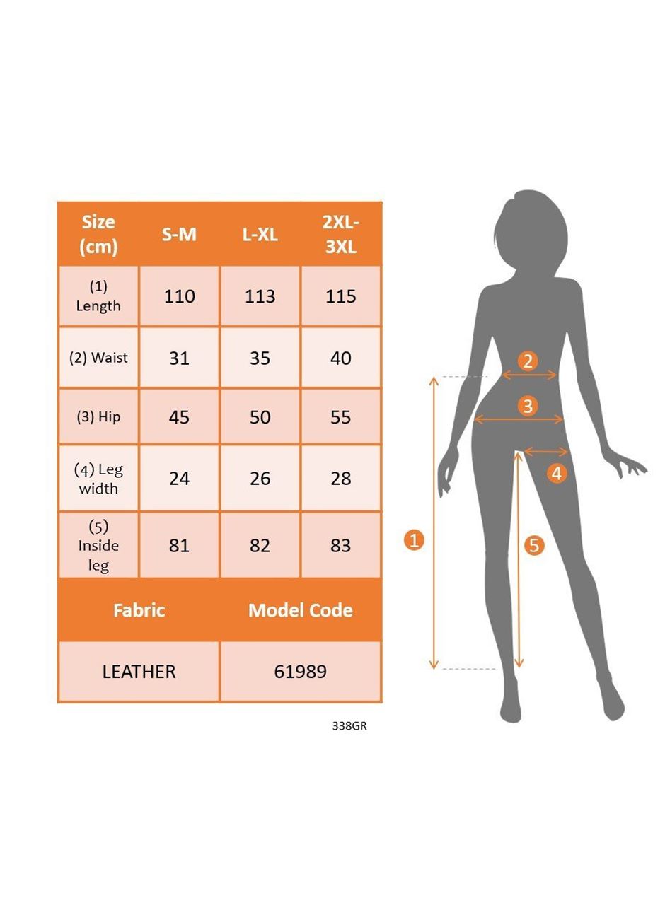 Kadın Yüksek Bel Yanlardan Püsküllü Deri Pantolon