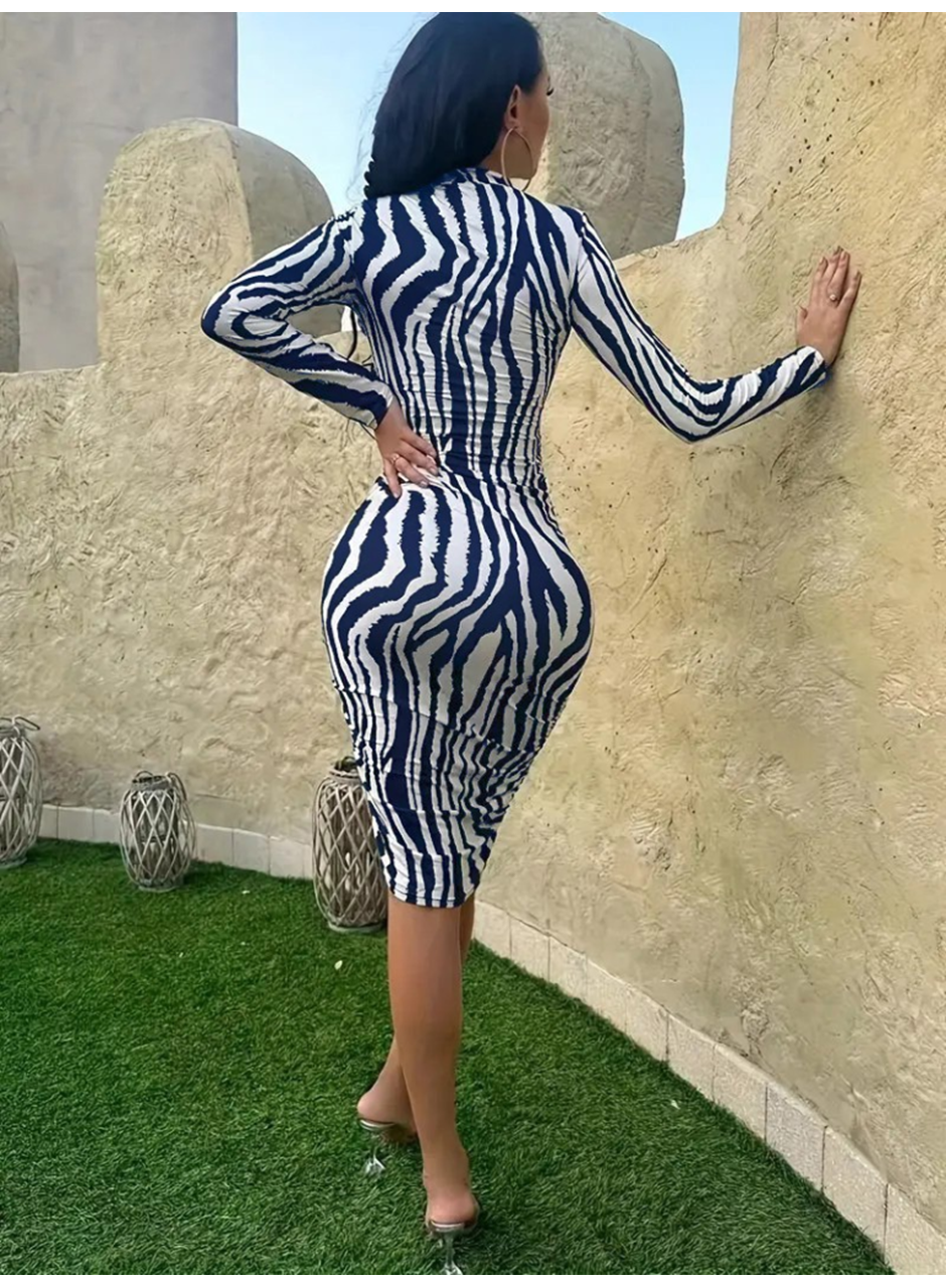 Kadın Uzun Kollu Mikro Midi Elbise