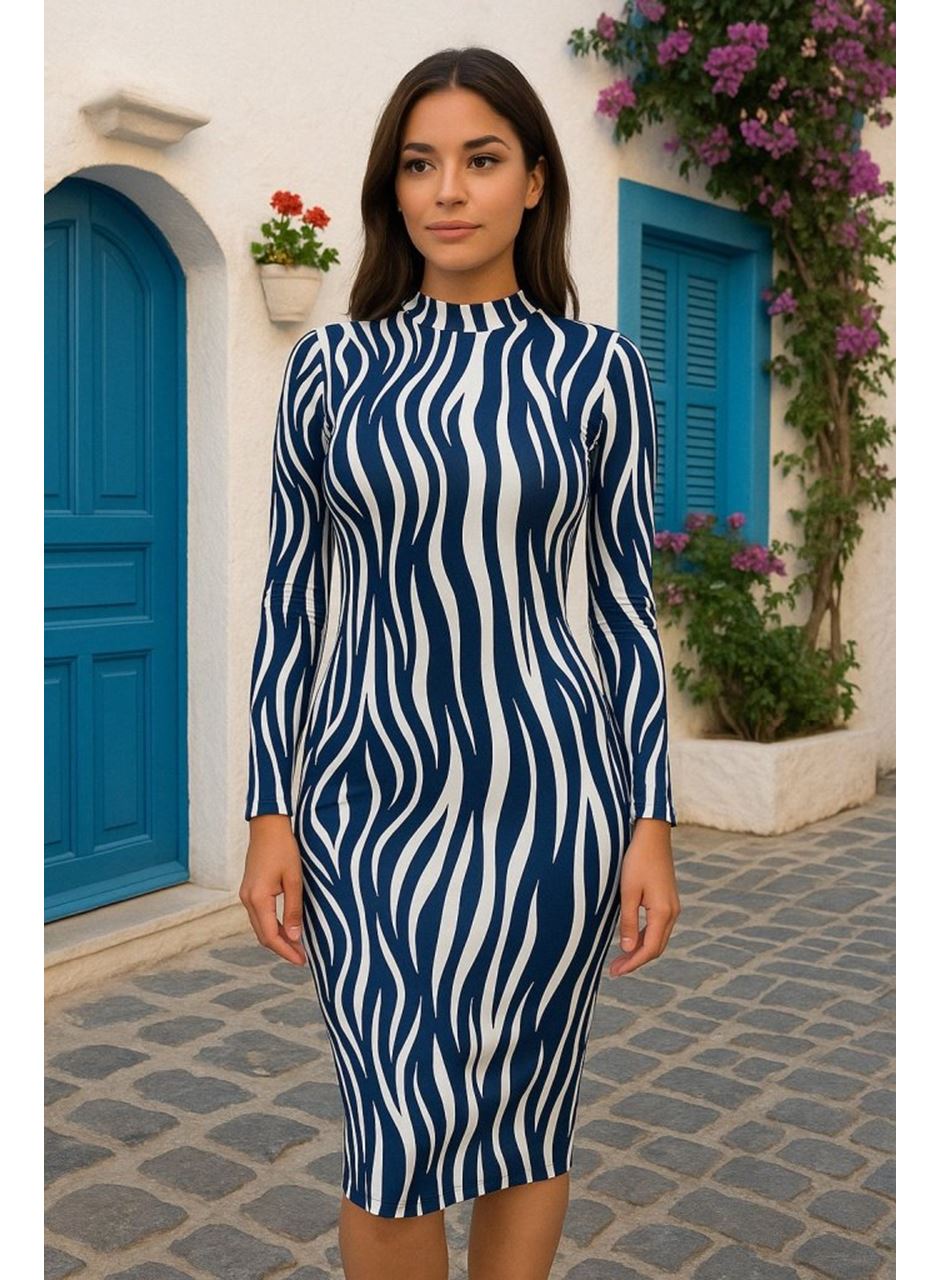 Kadın Uzun Kollu Mikro Midi Elbise