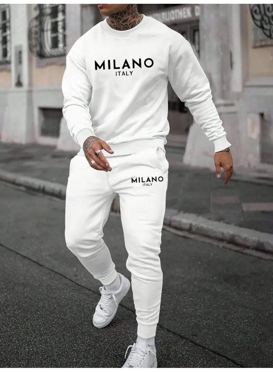 Erkek Uzun Kollu Baskı Detaylı Iki Iplik Takım