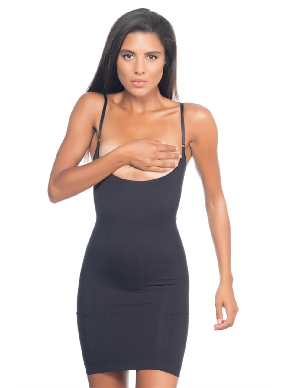 Siyah MI Emay 5060 Göğsü Açık Elbise Korse