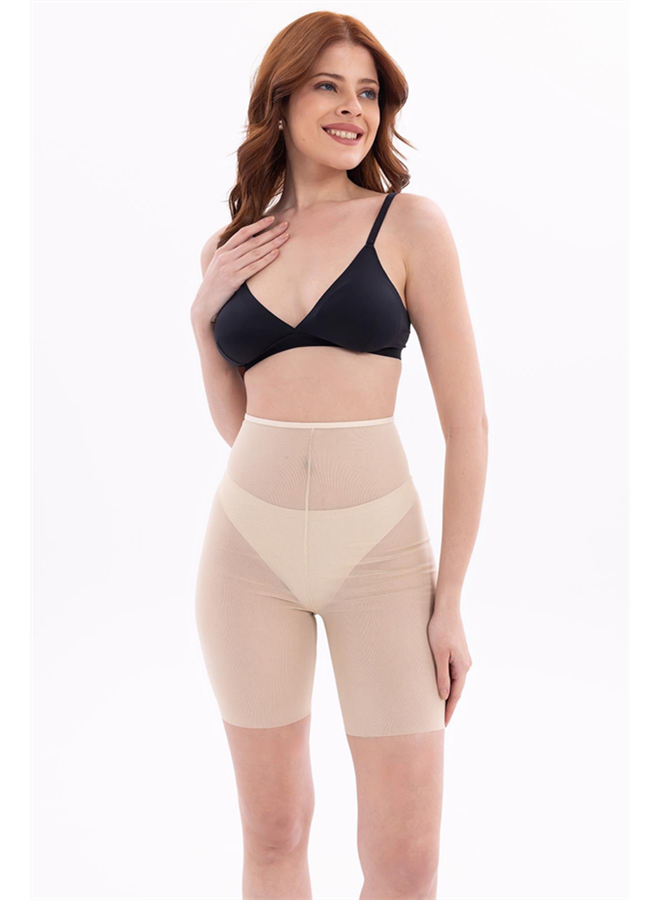 Ten MI EMAY 2705 Lazer Tül Toparlayıcı Paçalı Boxer Hayalet Korse