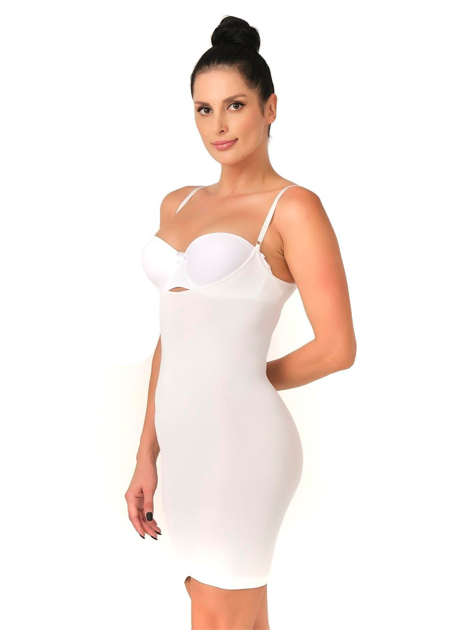 Beyaz MI Emay 5060 Göğsü Açık Elbise Korse