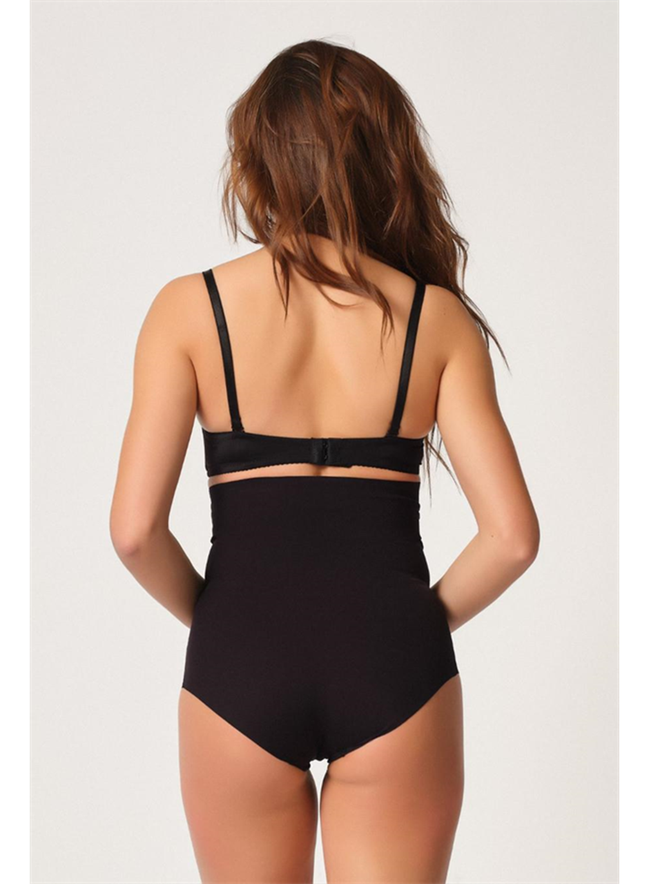Siyah MI Emay 2708 Lazer Yüksek Bel Kesim Slip Hayalet Korse