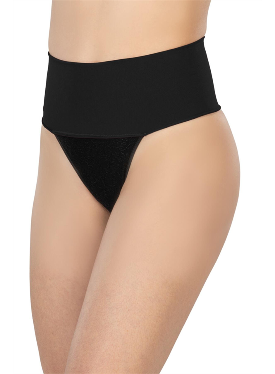 Siyah MI 2048 Seamless Çift Renk String Korse