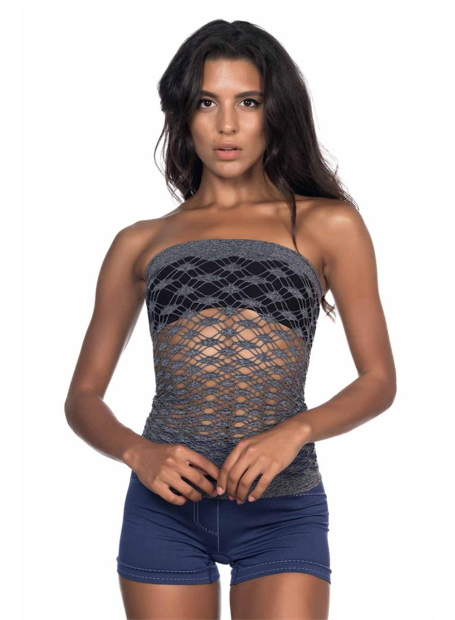 Gri MI Emay 5034 Fantazi Büstiyer Atlet Korse