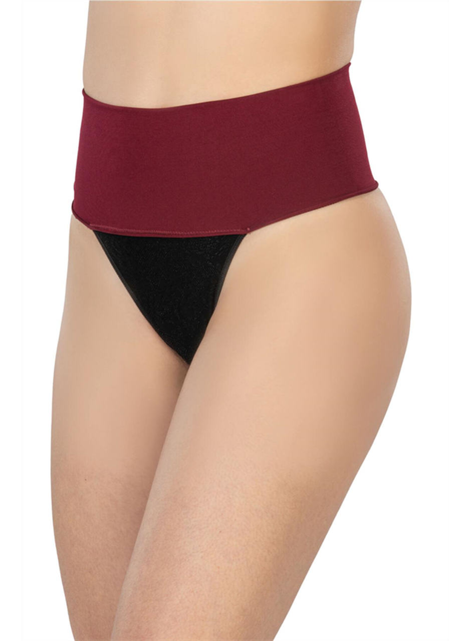 Bordo MI 2048 Seamless Çift Renk String Korse