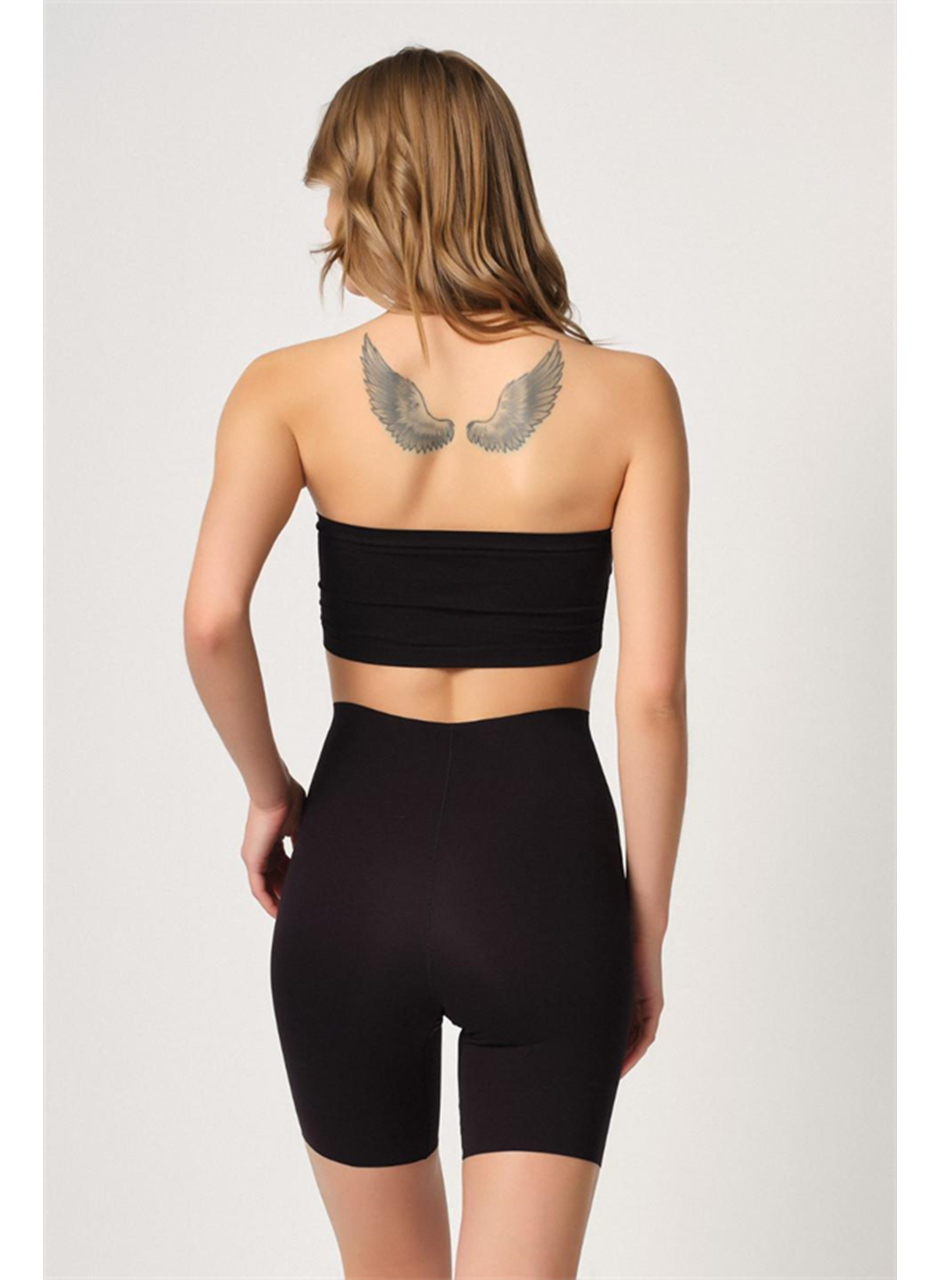 Siyah MI Emay 2707 Lazer Yüksek Bel Paçalı Hayalet Korse