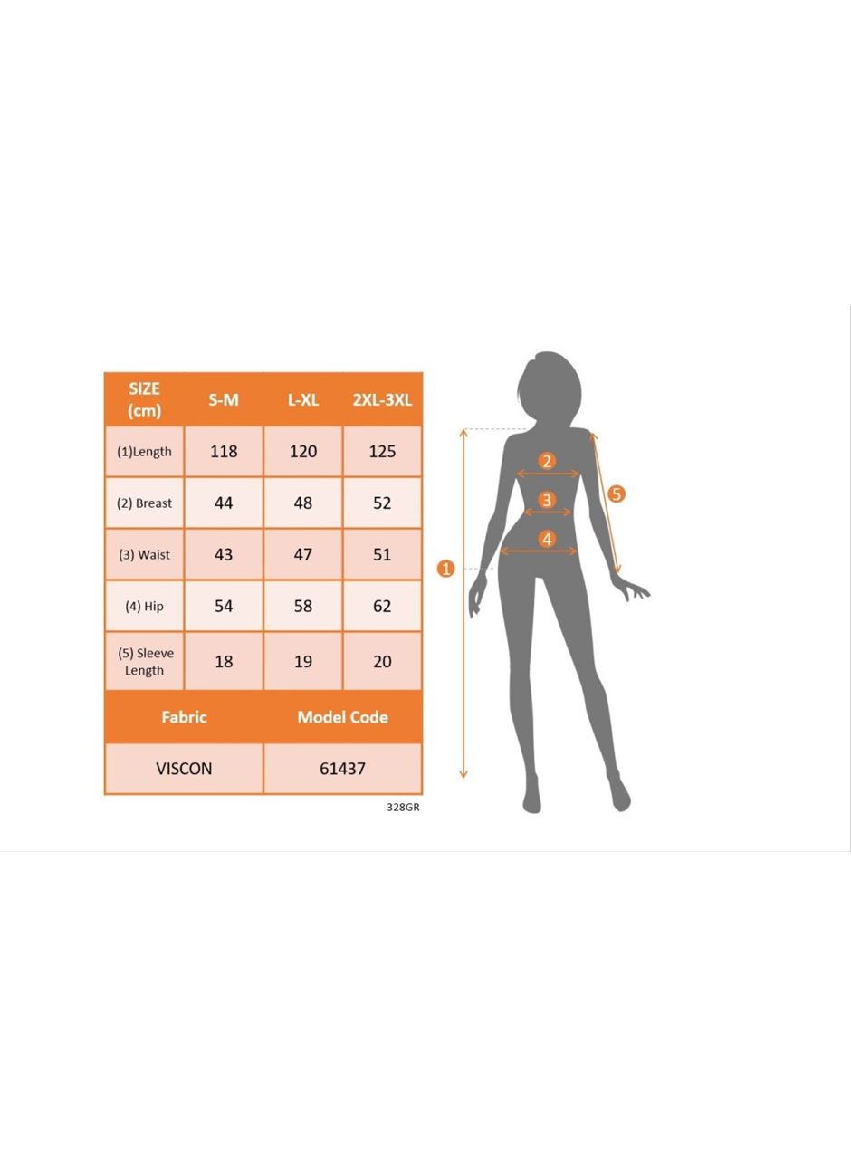 Kadın Kısa Kollu V Yakalı Maksi Boy Viskon Elbise