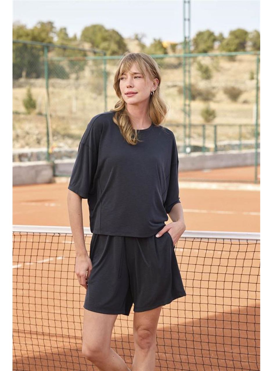 Kısa Kollu Bisiklet Yaka Alt Üst Takım