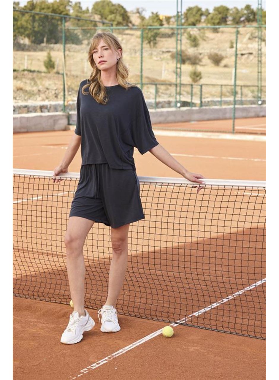 Kısa Kollu Bisiklet Yaka Alt Üst Takım