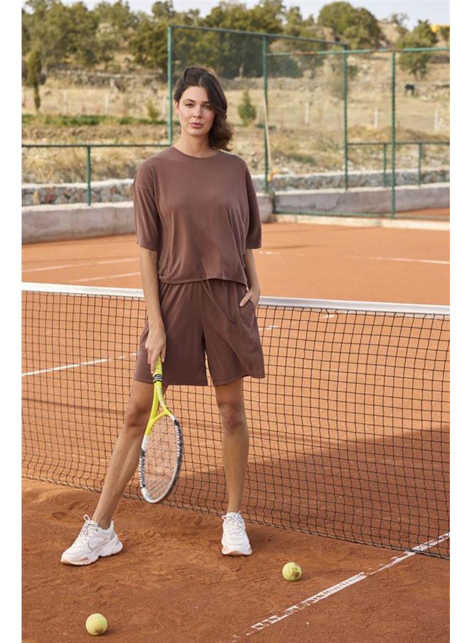 Kısa Kollu Bisiklet Yaka Alt Üst Takım