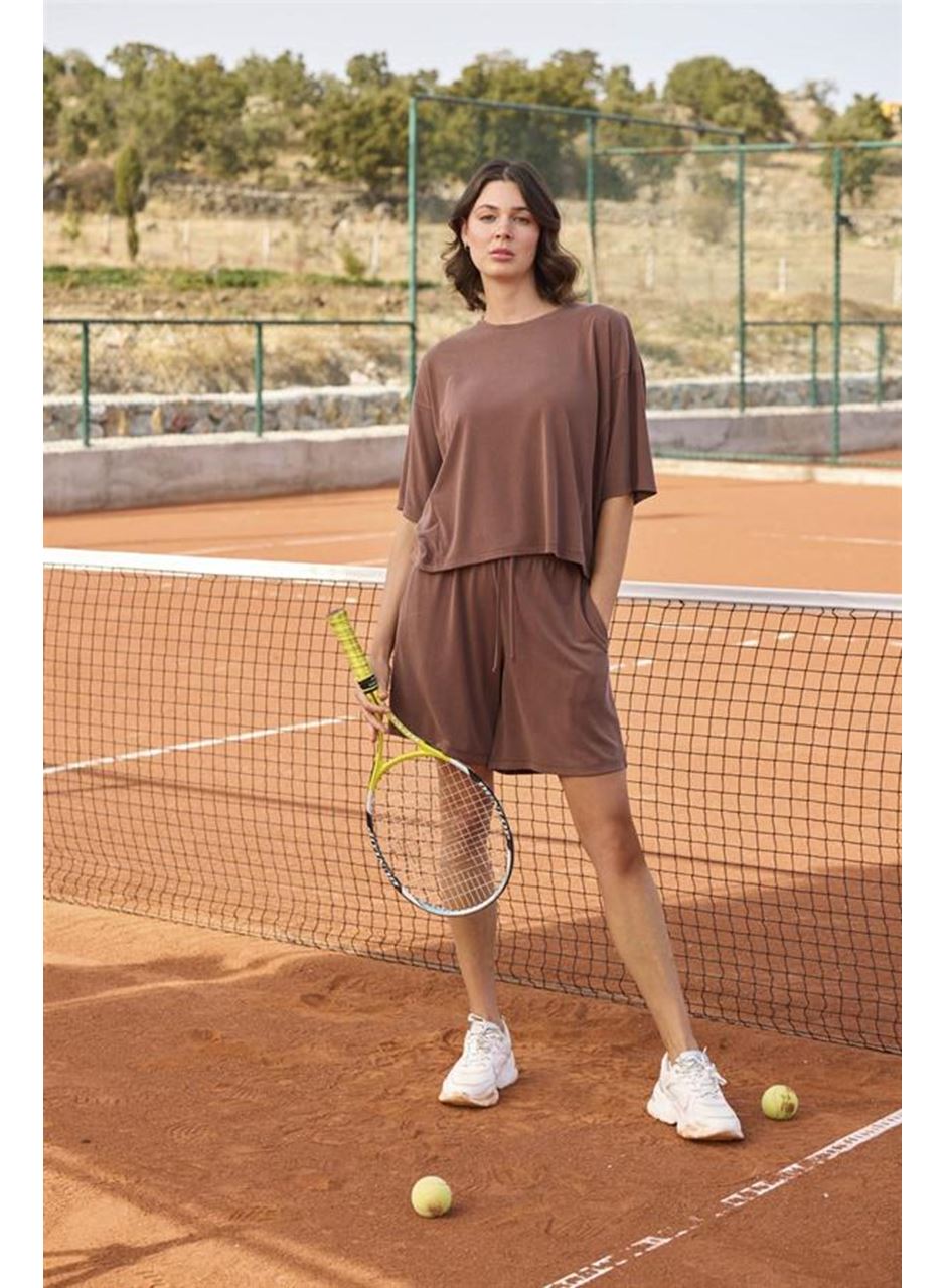 Kısa Kollu Bisiklet Yaka Alt Üst Takım