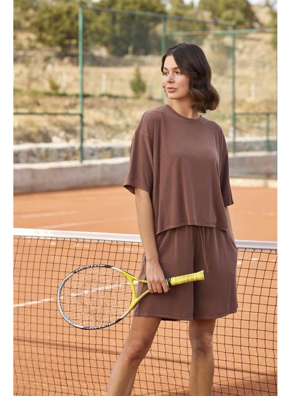 Kısa Kollu Bisiklet Yaka Alt Üst Takım