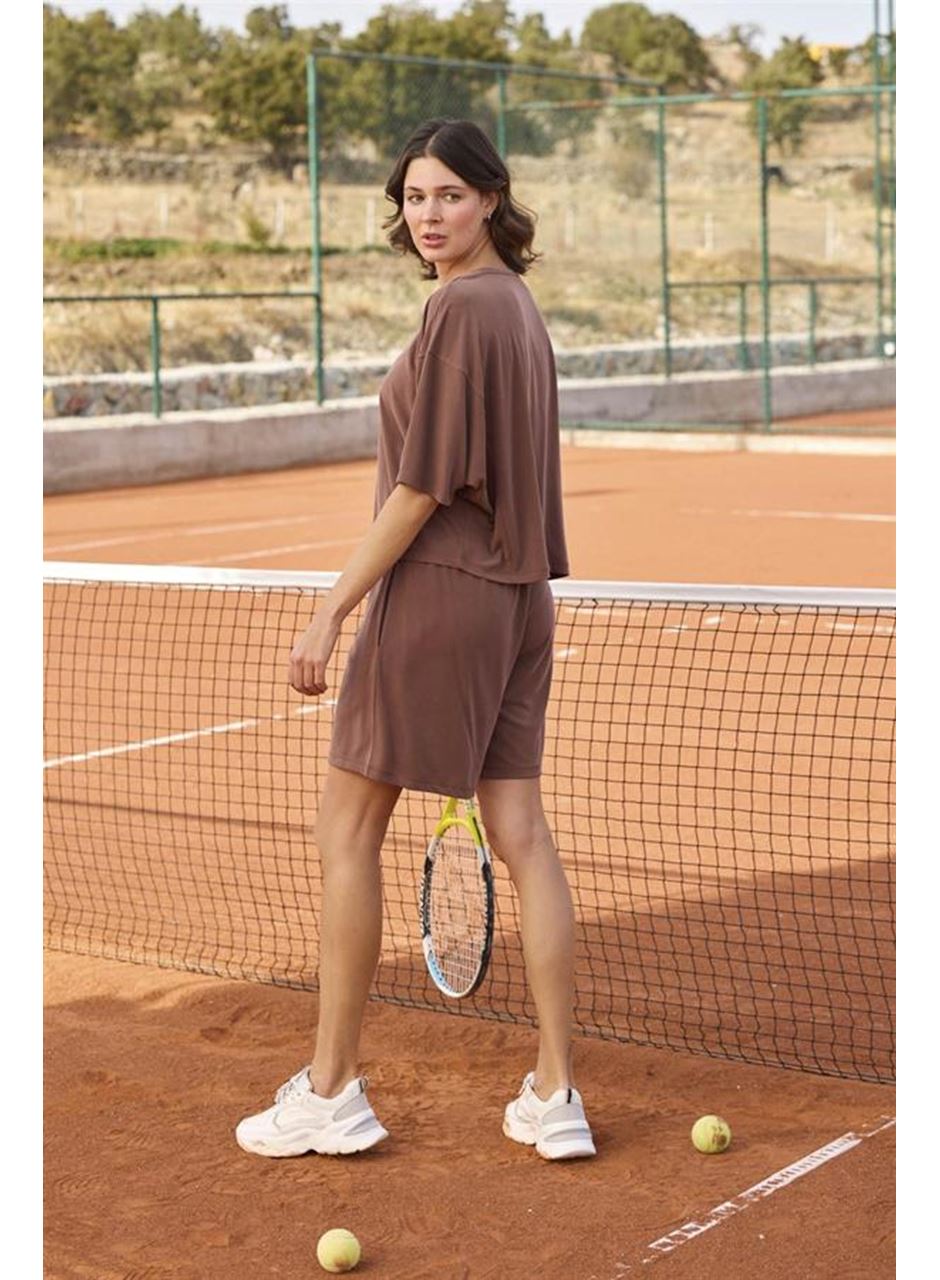 Kısa Kollu Bisiklet Yaka Alt Üst Takım