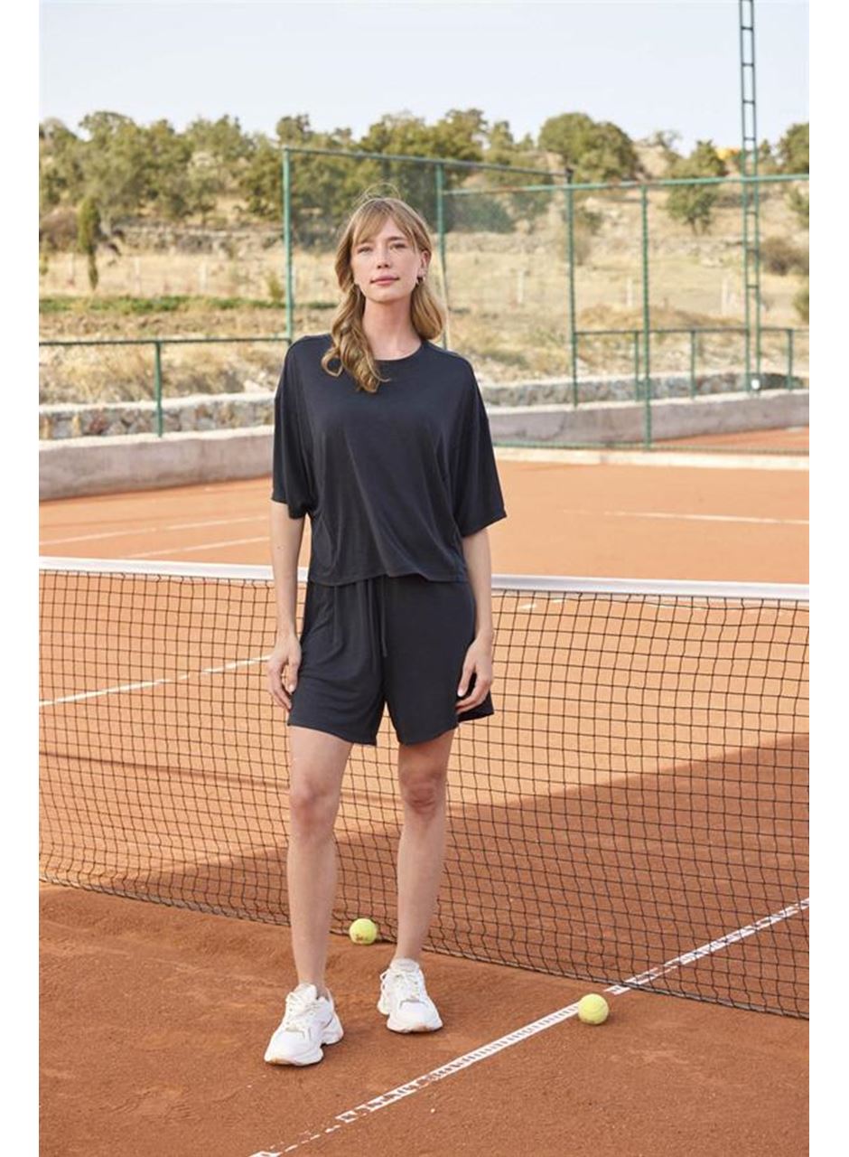 Kısa Kollu Bisiklet Yaka Alt Üst Takım