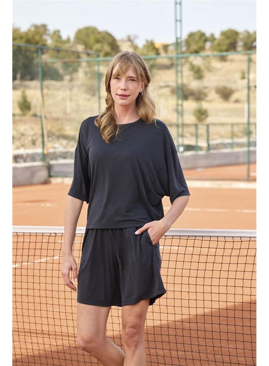 Kısa Kollu Bisiklet Yaka Alt Üst Takım