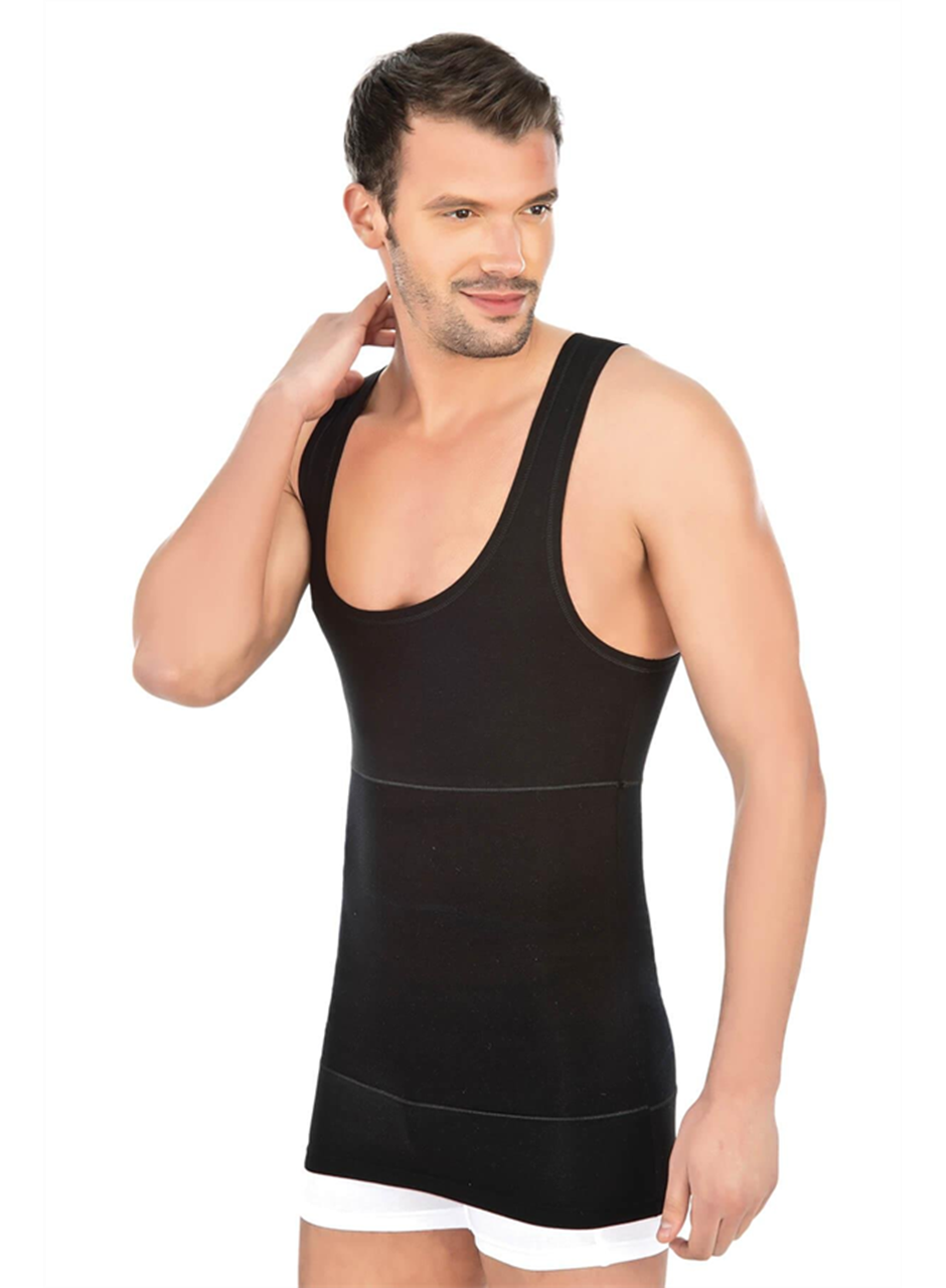 Siyah MI Emay 1400 Modal Cotton Erkek Atlet Korse