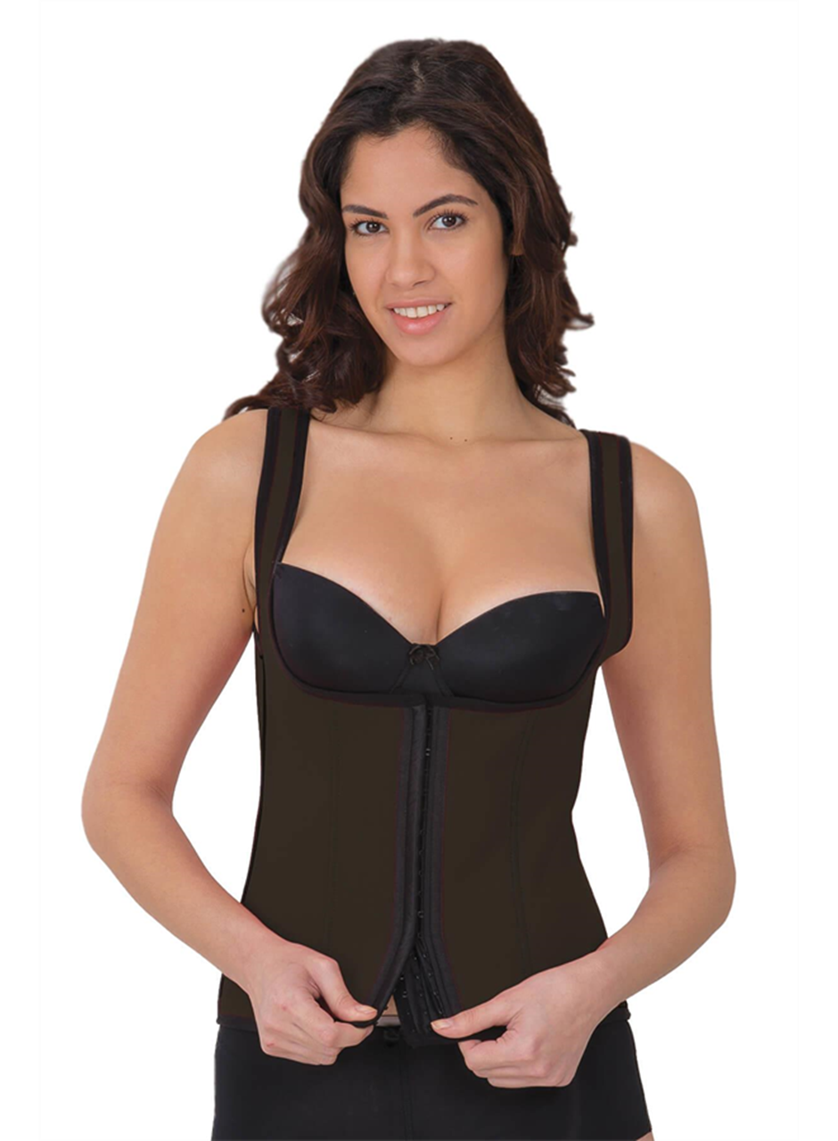 Kahverengi MI 9173 Terletici Agraflı Göğsü Açık Atlet Korse