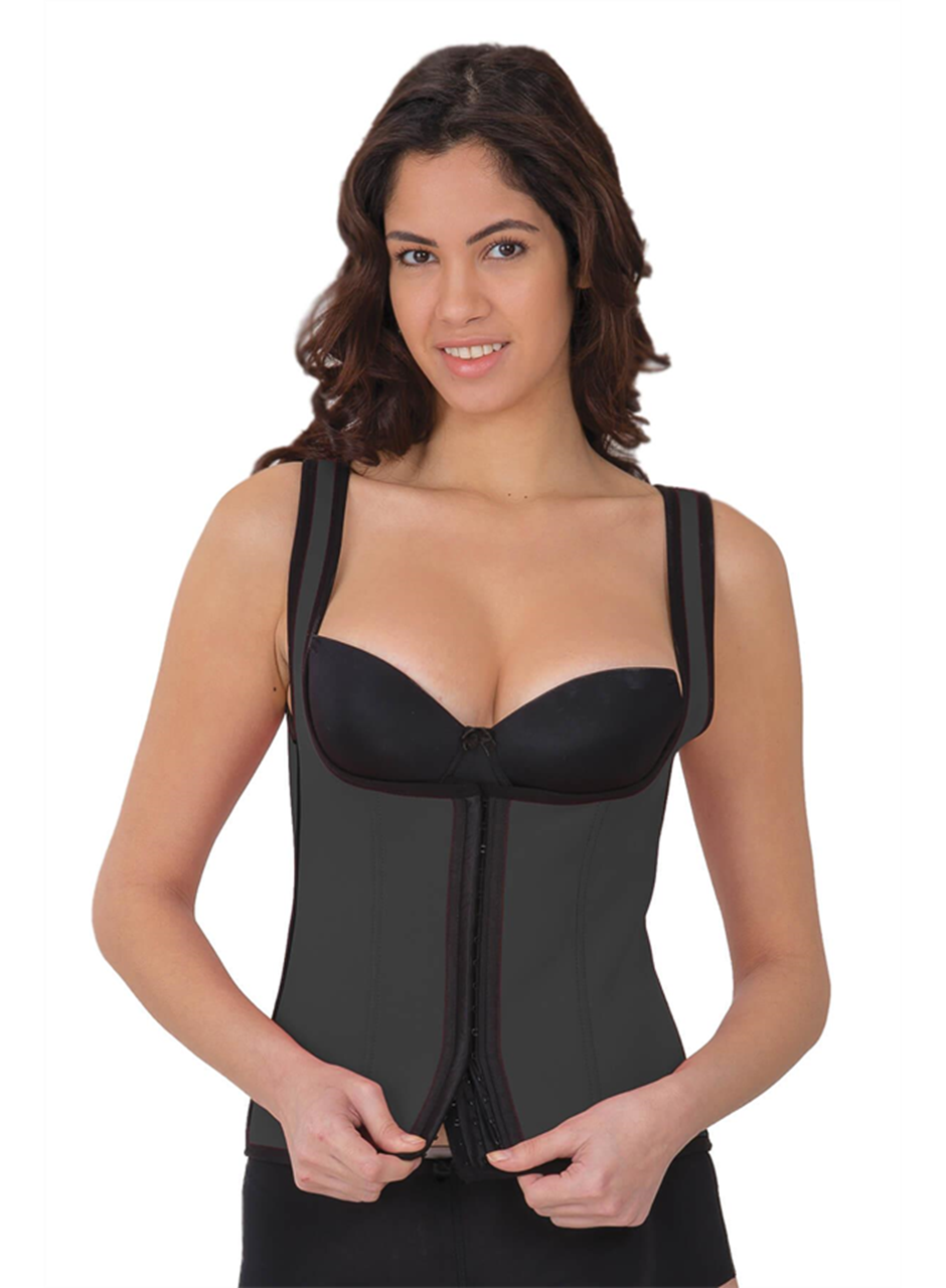 Gri MI 9173 Terletici Agraflı Göğsü Açık Atlet Korse