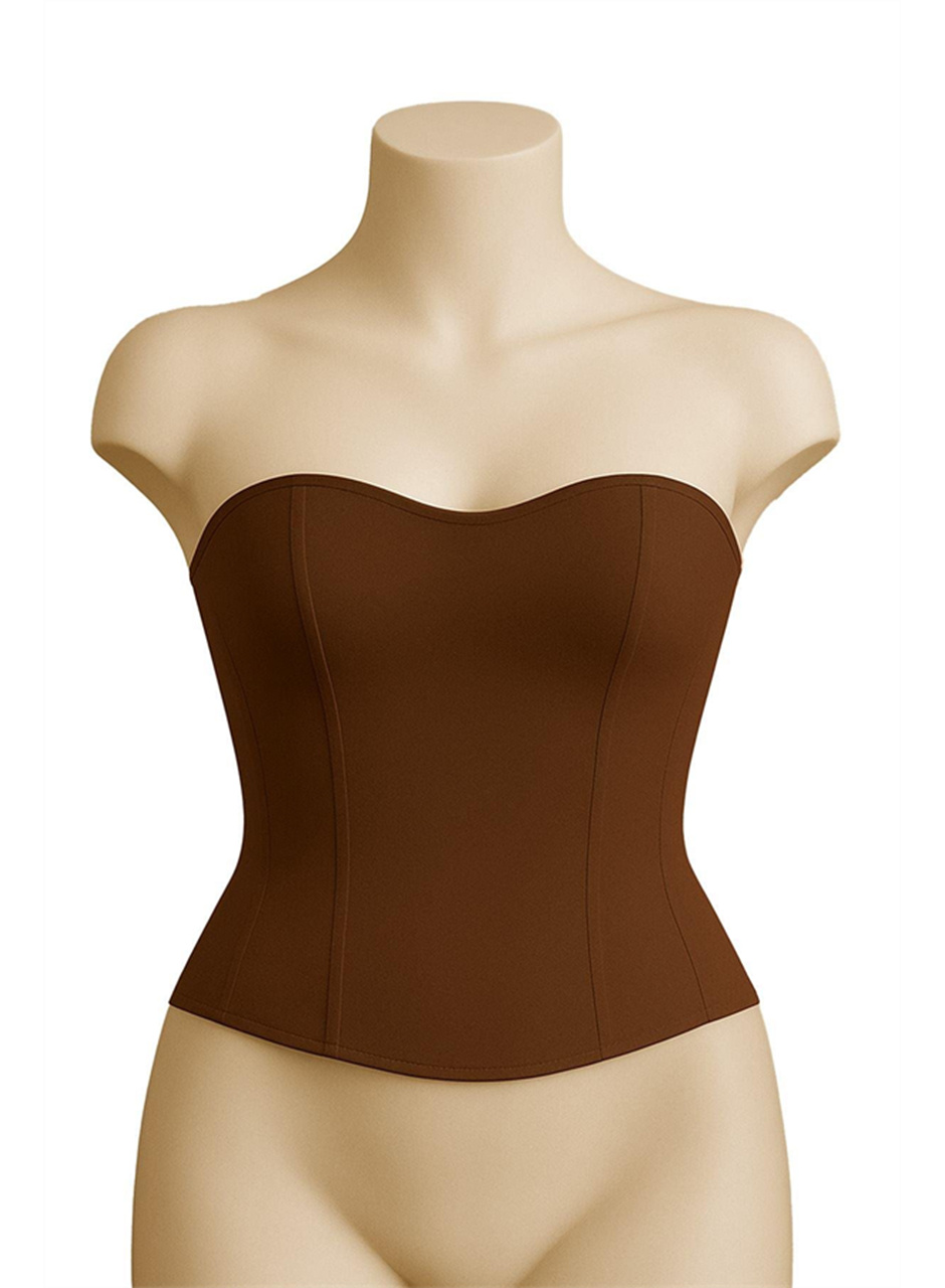 Kahverengi MI Emay 9155 Terletici Korse Büstiyer