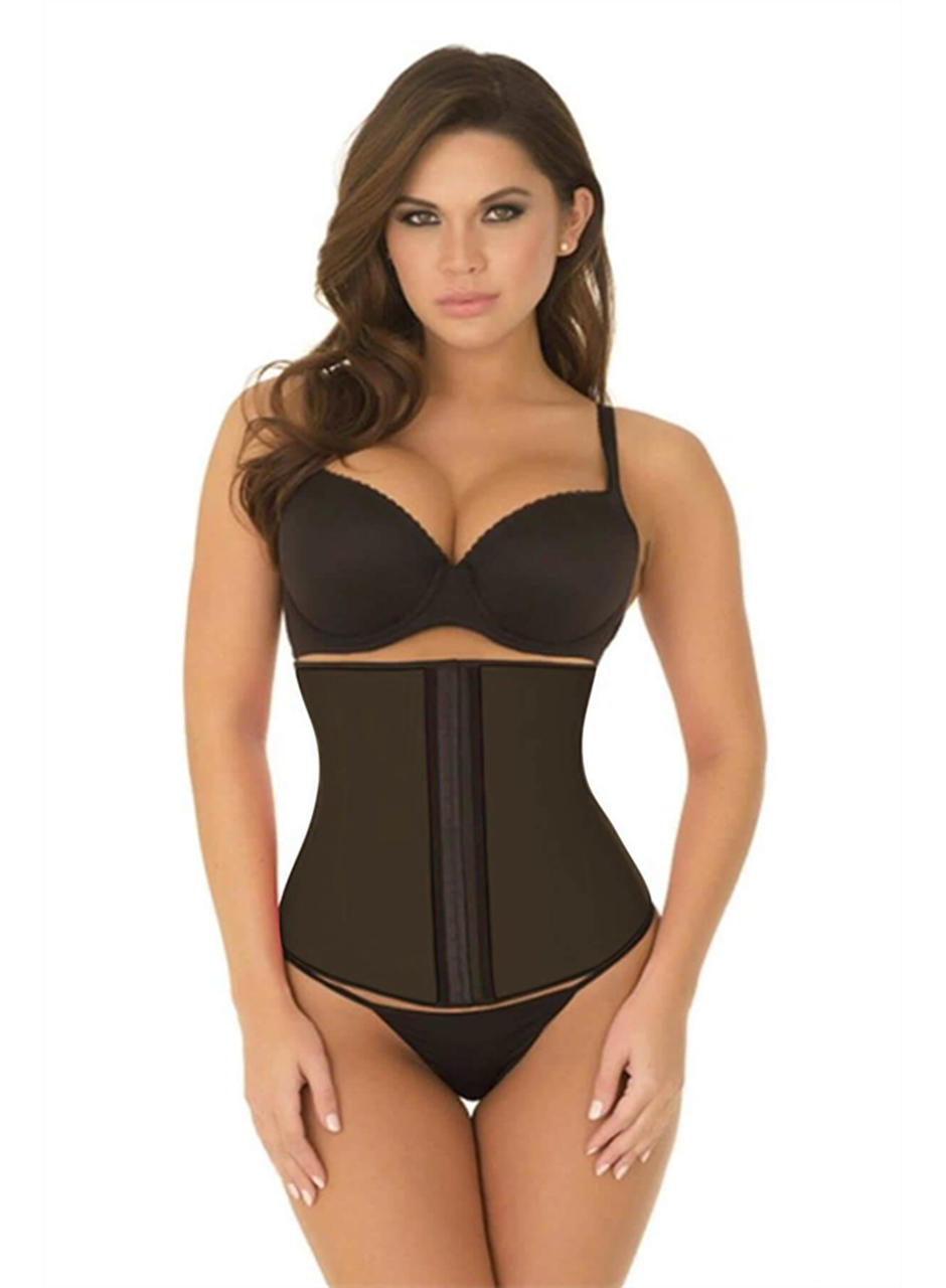 Kahverengi MI 9161 Terletici Agraflı Bel Korse