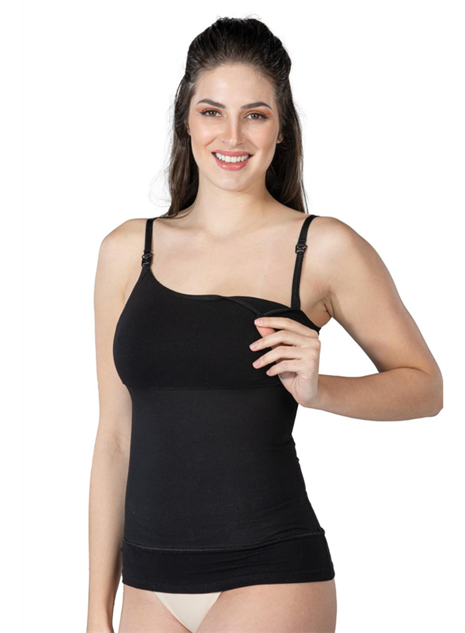 Siyah MI Emay 1402 Modal Cotton Emzirme Atlet Korse