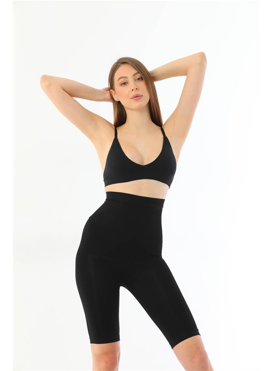 Siyah MI 2037 Yüksek Bel Double Uzun Paçalı Özel Korse