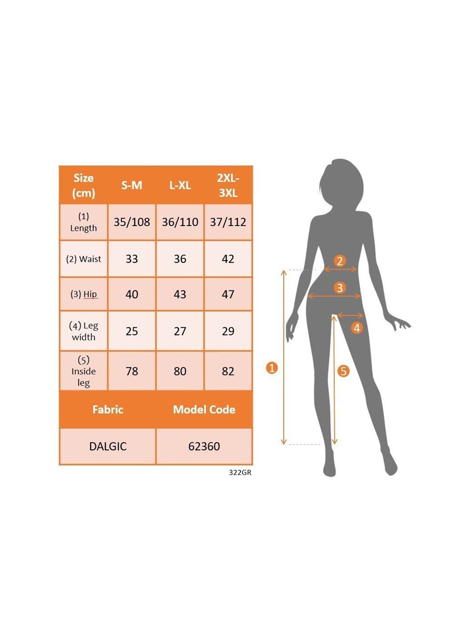 Kadın Yüksek Belli Yandan Büzgülü Paçaya Doğru Geniş Dalgıç Tayt