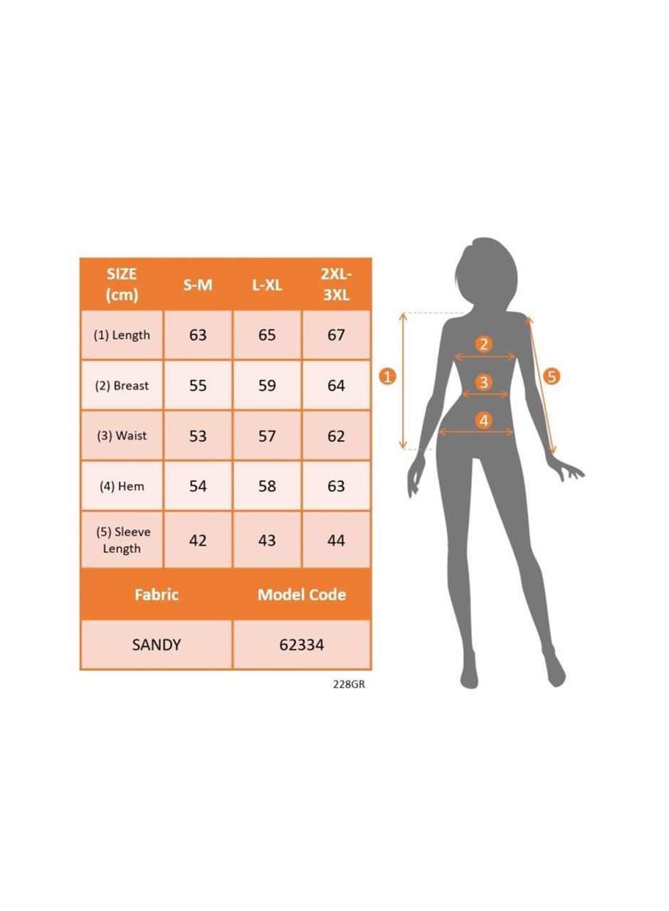 Kadın Kısa Kollu önden şerit Detaylı Desenli Sandy Bluz