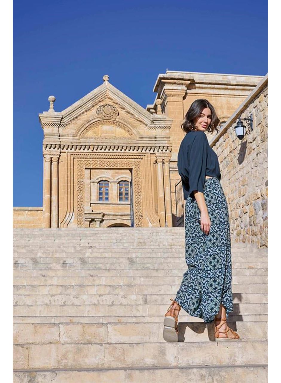 Etnik Desenli Alt Üst Takım