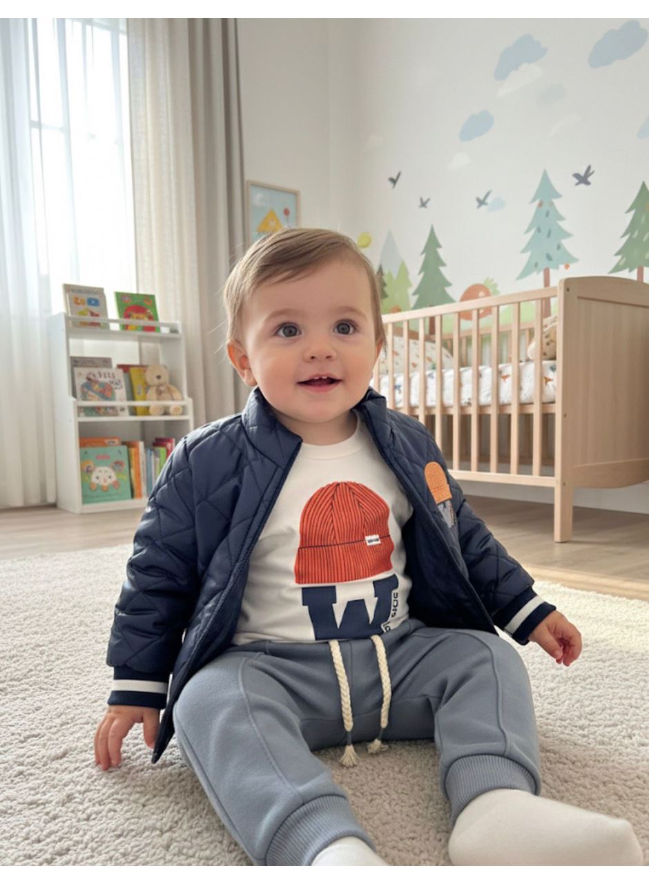 ERKEK BEBEK MONTLU 3LÜ TAKIM