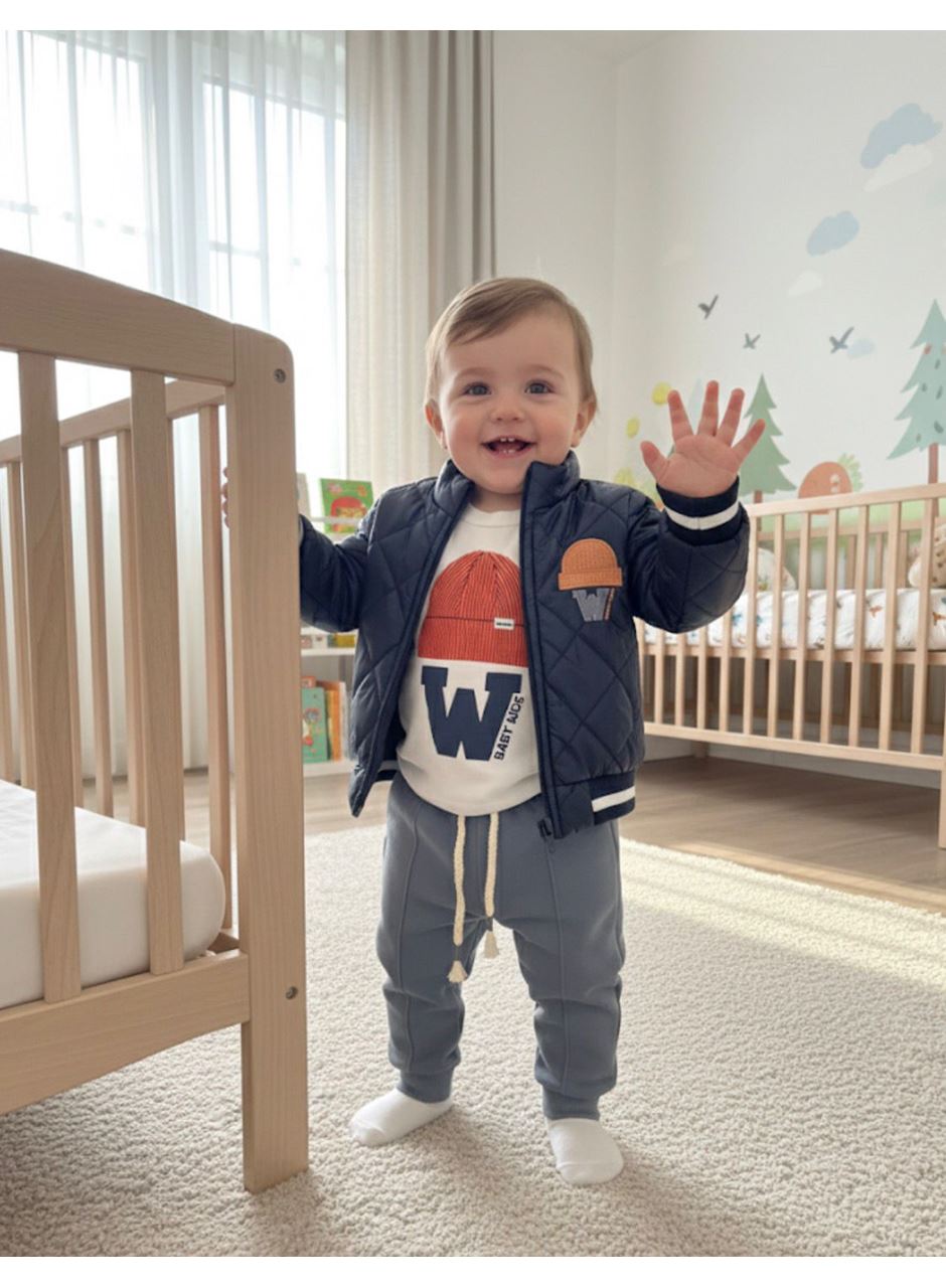 ERKEK BEBEK MONTLU 3LÜ TAKIM