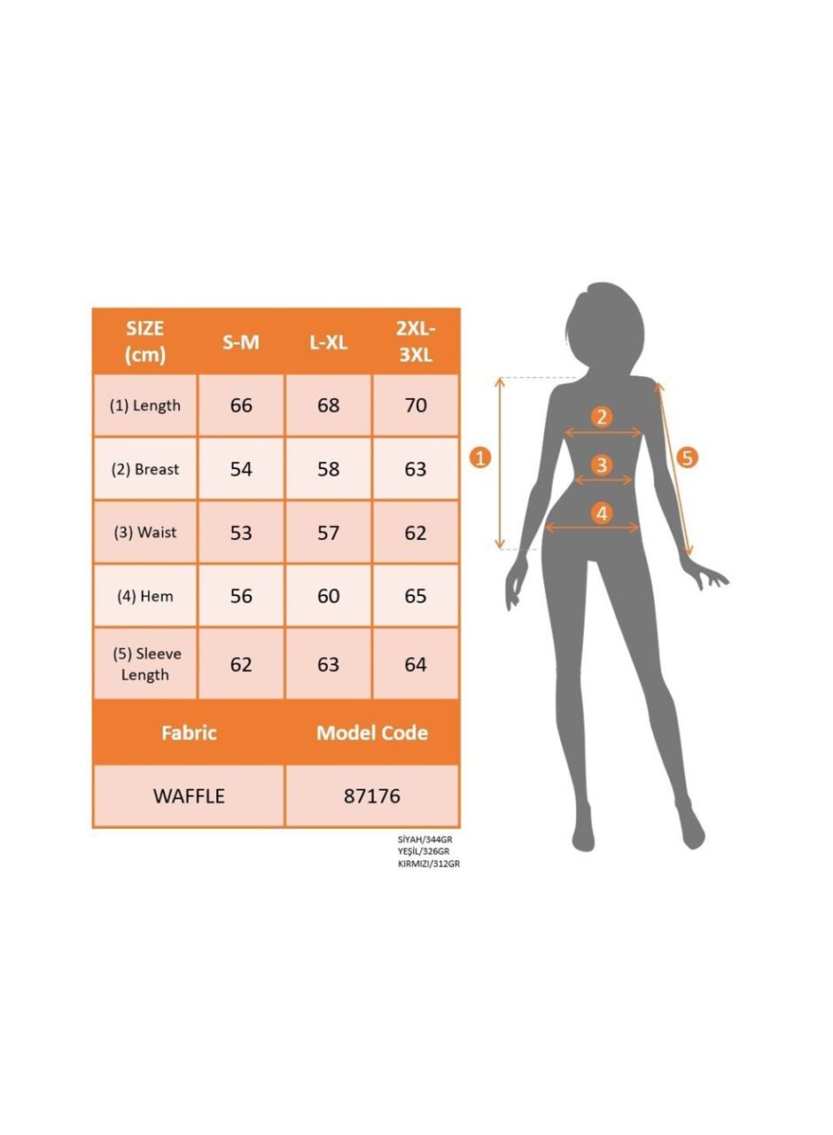 Kadın Uzun Kollu Kapşonlu önü Düğmeli Ve Bağcıklı Waffle Bluz