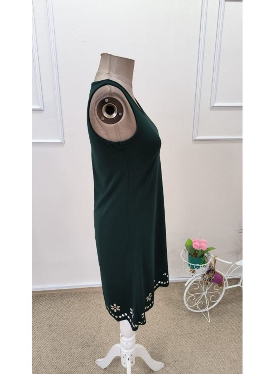 Kadın Askılı Yuvarlak Yakalı çiçek Desenli Ithal Krep Kısa Elbise