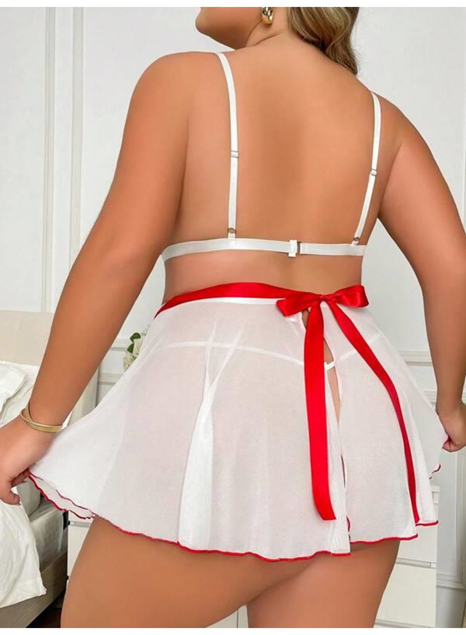 Özel Tasarım Büyük Beden Fantezi Hemşire Kostümü