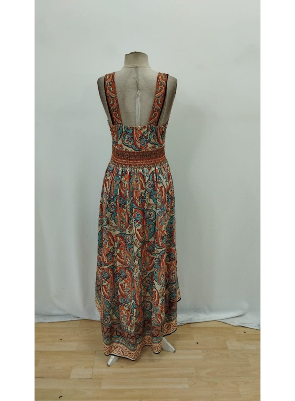 Kadın Askılı Derin Göğüs Detaylı Asimetrik Detaylı Süprem Elbise