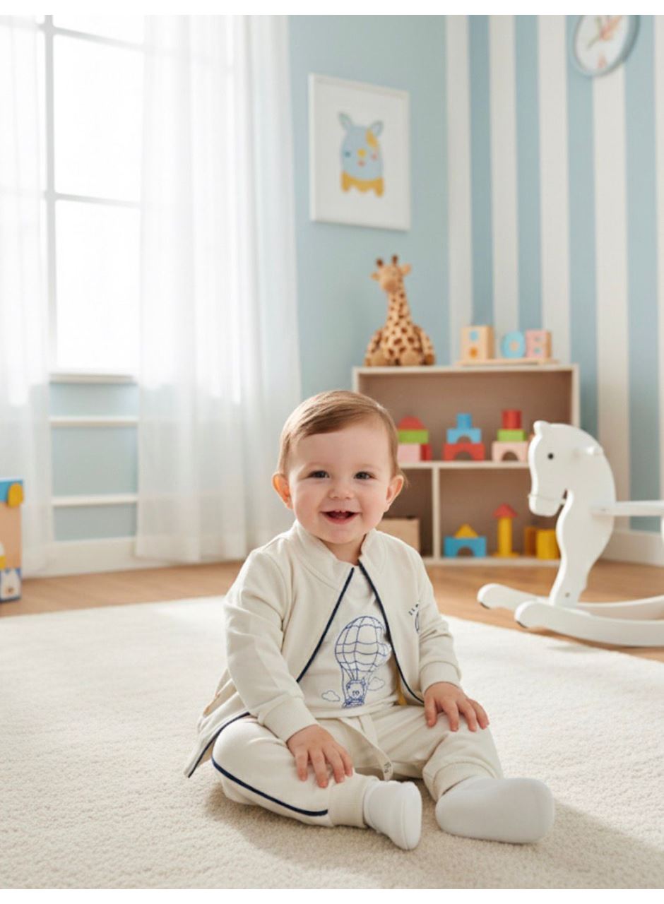 ERKEK BEBEK TAKIM İLOMİNİ EKRU