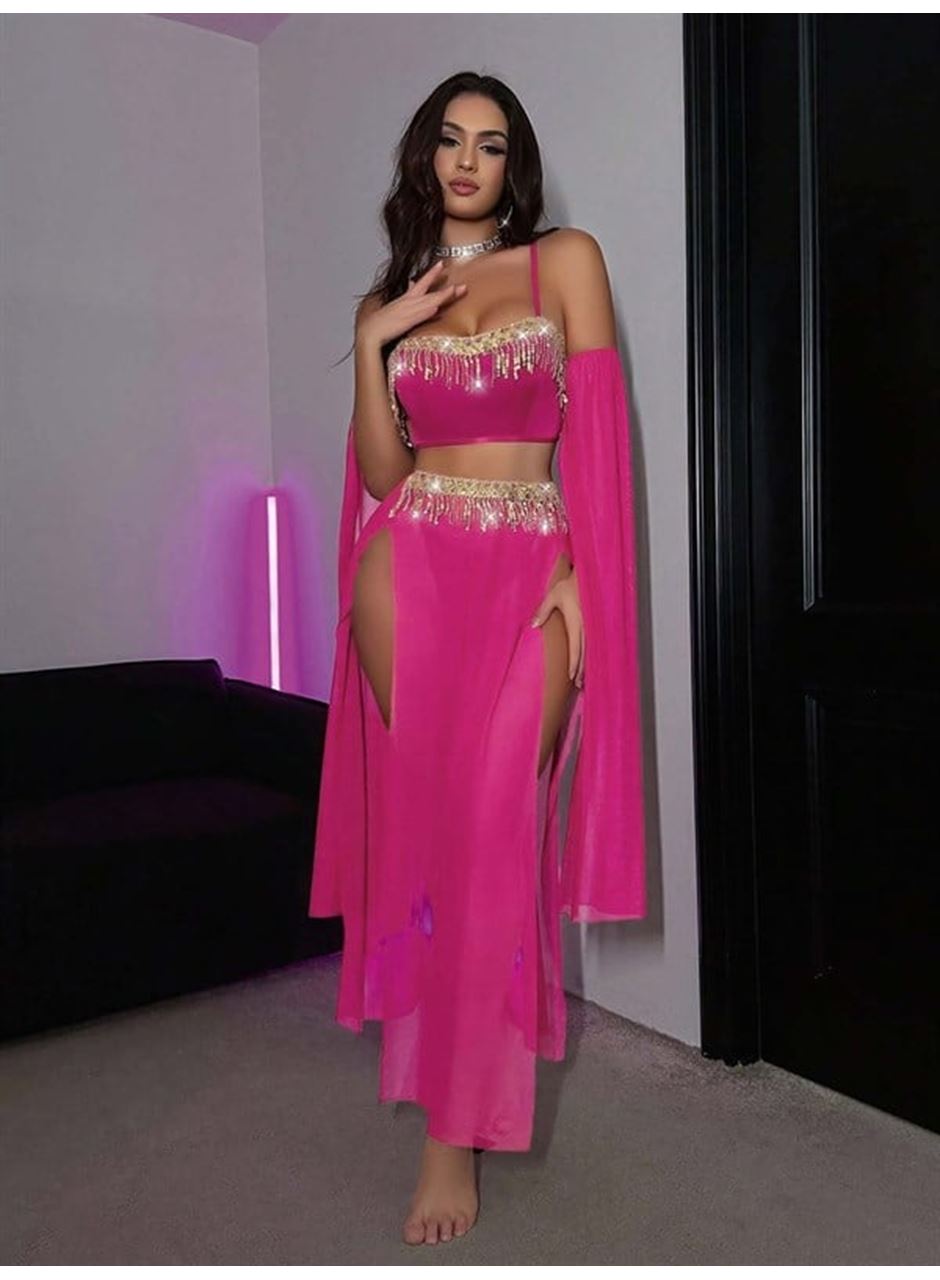 Özel Tasarım Pembe Dansöz Kostümü